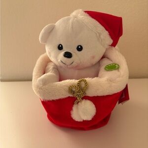 Animated Plush White Polar Bear Sings and Plays Peek a Boo